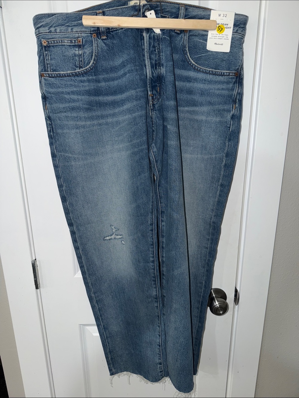 BNWT Madewell Faded Blue Straight-Leg Jeans